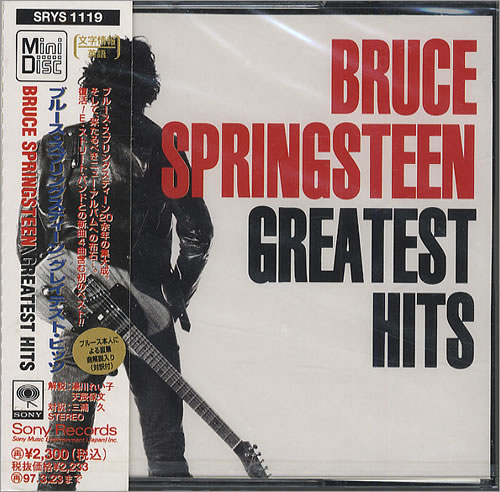 Bruce Springsteen Greatest Hits mini disc (MD) Japanese SPRMDGR428639