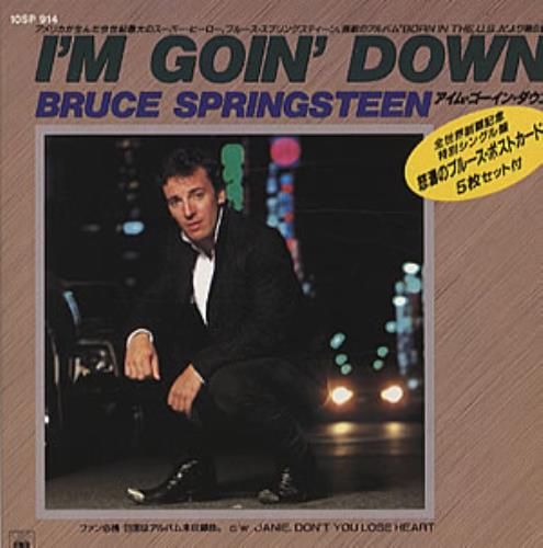 Bruce Springsteen I'm Goin' Down + Postcard Pack 7" vinyl single (7 inch record / 45) Japanese SPR07IM318294