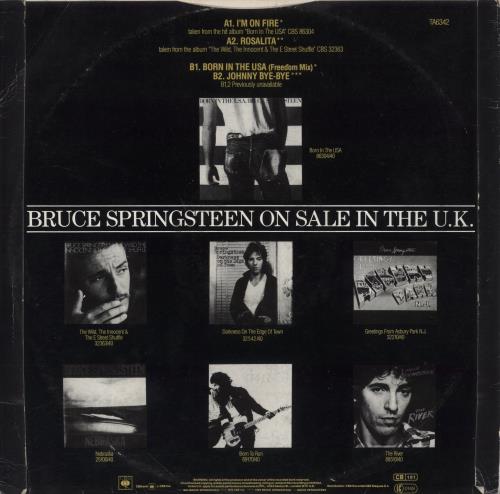 Bruce Springsteen I'm On Fire 12" vinyl single (12 inch record / Maxi-single) UK SPR12IM47612