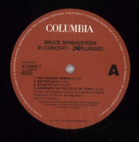 Bruce Springsteen In Concert / MTV Plugged 2-LP vinyl record set (Double LP Album) UK SPR2LIN864250