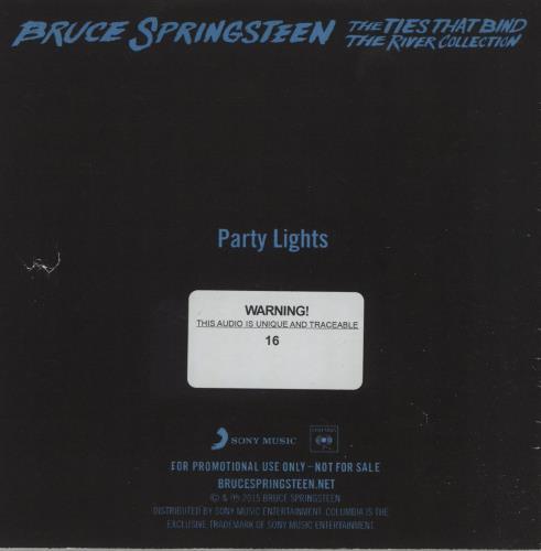 Bruce Springsteen Party Lights CD-R acetate US SPRCRPA682573
