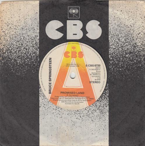 Bruce Springsteen Promised Land 7" vinyl single (7 inch record / 45) UK SPR07PR106029