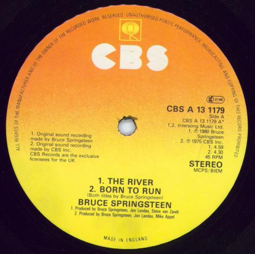 Bruce Springsteen The River - gold stamp 12" vinyl single (12 inch record / Maxi-single) UK SPR12TH746158