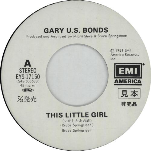 Bruce Springsteen This Little Girl - Written by Springsteen 7" vinyl single (7 inch record / 45) Japanese SPR07TH644120