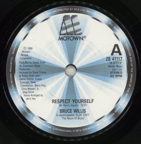 Bruce Willis Respect Yourself 7" vinyl single (7 inch record / 45) UK BSW07RE521209