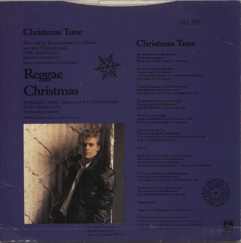 Bryan Adams Christmas Time 7" vinyl single (7 inch record / 45) UK ADA07CH86044