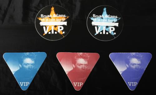 Bryan Adams Collection Of Tour Passes tour pass US ADATPCO462470