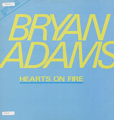 Bryan Adams Hearts On Fire 12" vinyl single (12 inch record / Maxi-single) Brazilian ADA12HE111672