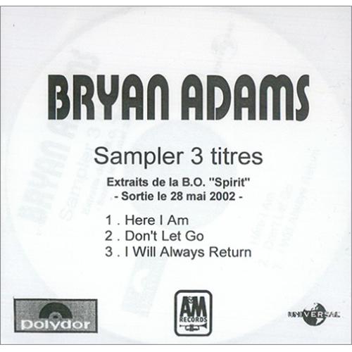 Bryan Adams Here I Am CD-R acetate French ADACRHE219137