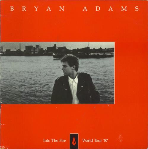 Bryan Adams Into The Fire World Tour + ticket stub tour programme UK ADATRIN294439