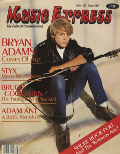 Bryan Adams Music Express magazine Canadian ADAMAMU361051