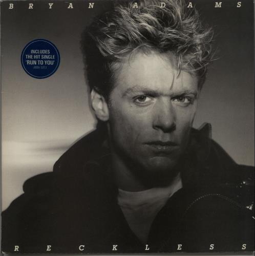 Bryan Adams Reckless - 1st - Blue Sticker vinyl LP album (LP record) UK ADALPRE653847