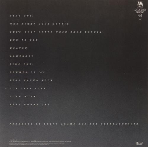 Bryan Adams Reckless vinyl LP album (LP record) Dutch ADALPRE609448