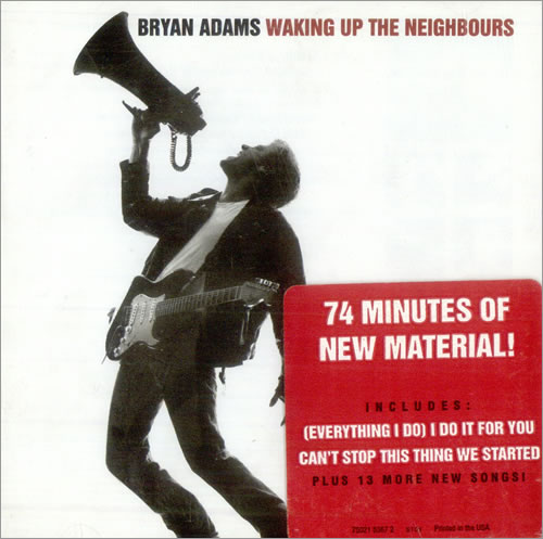 Bryan Adams Waking Up The Neighbours CD album (CDLP) US ADACDWA104325