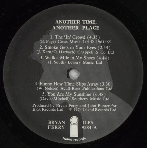 Bryan Ferry Another Time, Another Place - EX vinyl LP album (LP record) UK FERLPAN272665