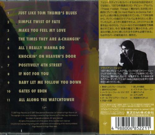 Bryan Ferry Dylanesque CD album (CDLP) Japanese FERCDDY388869