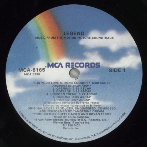 Bryan Ferry Legend Soundtrack vinyl LP album (LP record) US FERLPLE476347