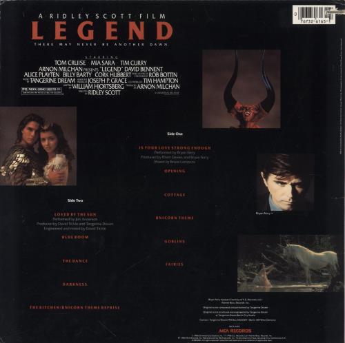 Bryan Ferry Legend Soundtrack vinyl LP album (LP record) US FERLPLE476347