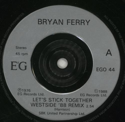 Bryan Ferry Let's Stick Together 7" vinyl single (7 inch record / 45) UK FER07LE36933