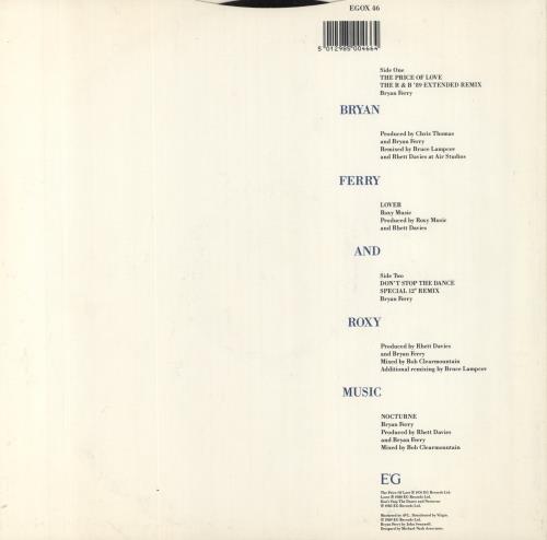 Bryan Ferry The Price Of Love 12" vinyl single (12 inch record / Maxi-single) UK FER12TH20000