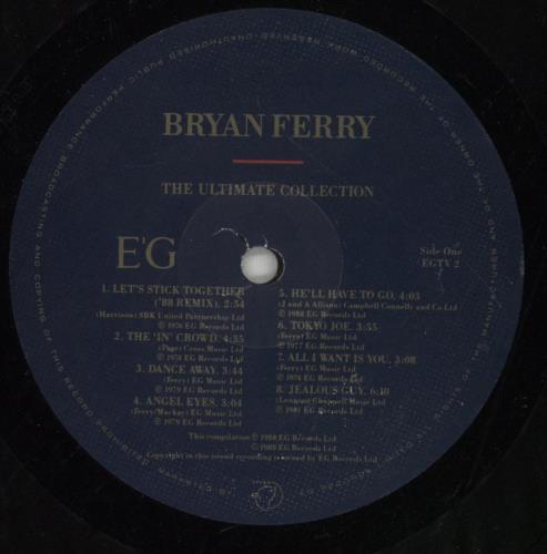 Bryan Ferry The Ultimate Collection - EX vinyl LP album (LP record) UK FERLPTH645530