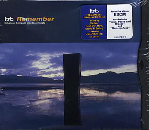 BT Remember CD single (CD5 / 5") US B.TC5RE360548