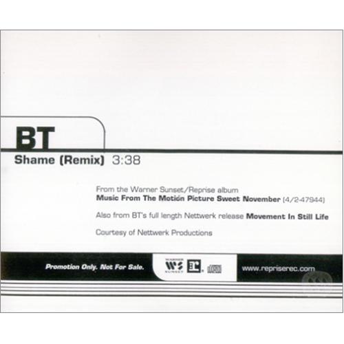 BT Shame CD single (CD5 / 5") US B.TC5SH416919