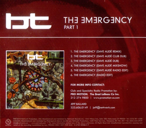 BT The Emergency Part 1 CD album (CDLP) US B.TCDTH525907