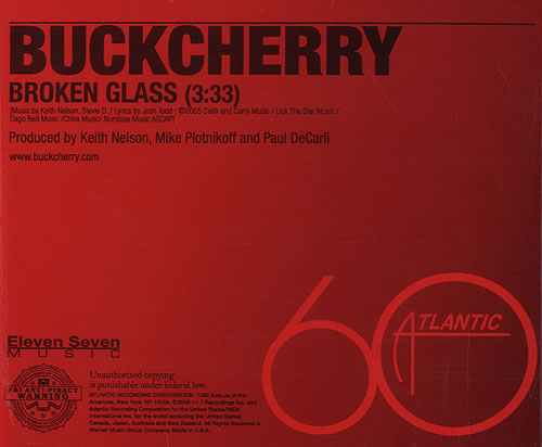 Buckcherry Broken Glass CD single (CD5 / 5") UK BCYC5BR438398