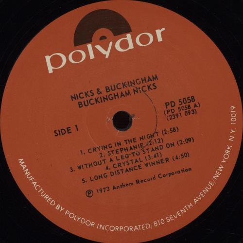 Buckingham Nicks Buckingham Nicks - 1st - EX vinyl LP album (LP record) US BCKLPBU370822