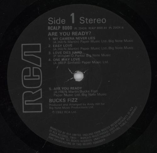 Bucks Fizz Are You Ready vinyl LP album (LP record) UK BUCLPAR34335