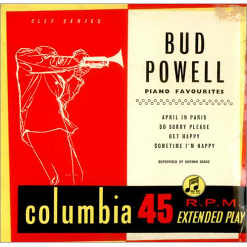 Bud Powell Piano Favourites EP 7" vinyl single (7 inch record / 45) UK B/P07PI423989