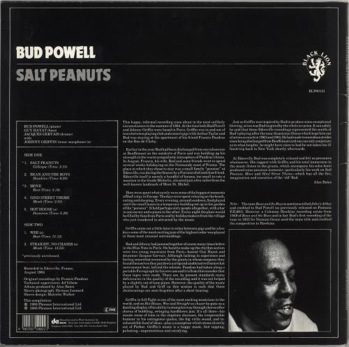 Bud Powell Salt Peanuts vinyl LP album (LP record) German B/PLPSA734793