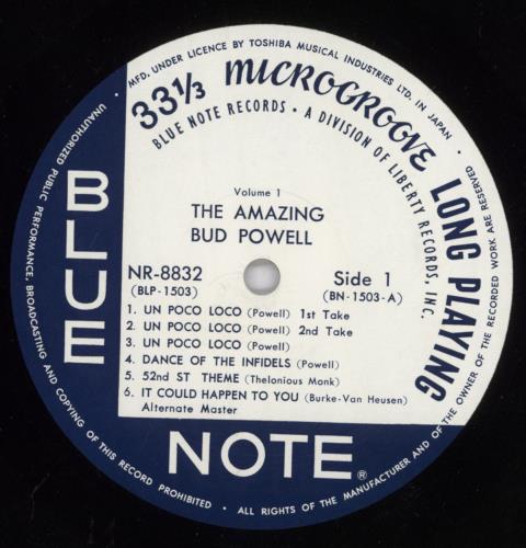 Bud Powell The Amazing Bud Powell Volume 1 vinyl LP album (LP record) Japanese B/PLPTH831035