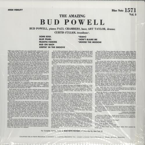 Bud Powell The Amazing Bud Powell, Vol. 3 - Bud! - 200gm - Sealed vinyl LP album (LP record) US B/PLPTH773816