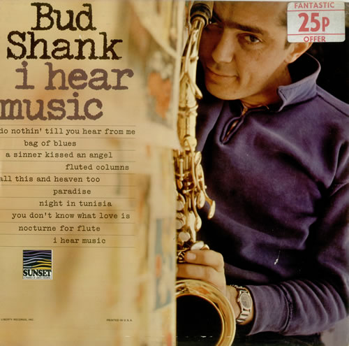 Bud Shank I Hear Music vinyl LP album (LP record) US BU5LPIH442458