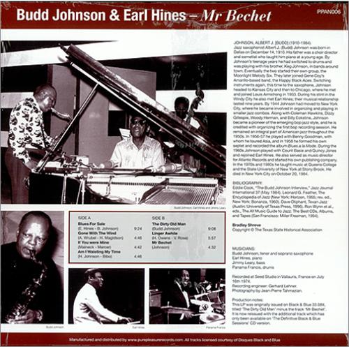 Budd Johnson Mr Bechet vinyl LP album (LP record) UK BUJLPMR415258