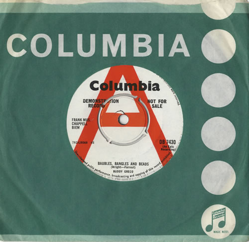 Buddy Greco Baubles, Bangles And Beads 7" vinyl single (7 inch record / 45) UK BG207BA473240