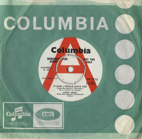 Buddy Greco If Ever I Would Leave You 7" vinyl single (7 inch record / 45) UK BG207IF473397