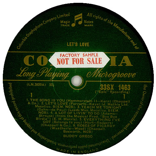 Buddy Greco Let's Love vinyl LP album (LP record) UK BG2LPLE455945