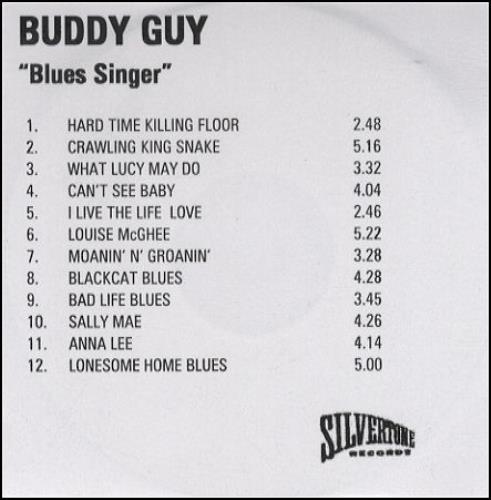 Buddy Guy Blues Singer CD-R acetate UK BGYCRBL247911