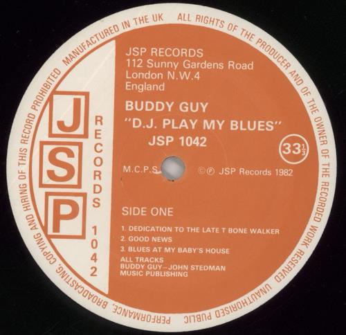 Buddy Guy D.J. Play My Blues vinyl LP album (LP record) UK BGYLPDJ530184