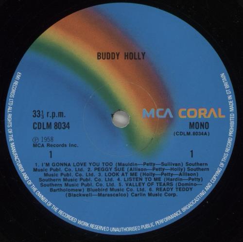 Buddy Holly Buddy Holly vinyl LP album (LP record) UK BDHLPBU572509