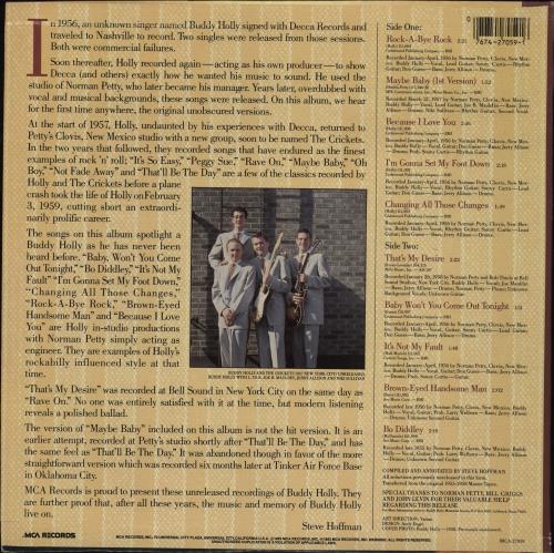 Buddy Holly For The First Time Anywhere vinyl LP album (LP record) US BDHLPFO766865