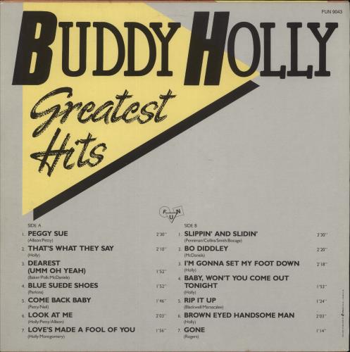 Buddy Holly Greatest Hits vinyl LP album (LP record) Belgian BDHLPGR867819