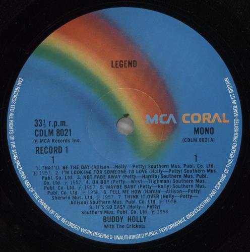 Buddy Holly Legend 2-LP vinyl record set (Double LP Album) UK BDH2LLE363363