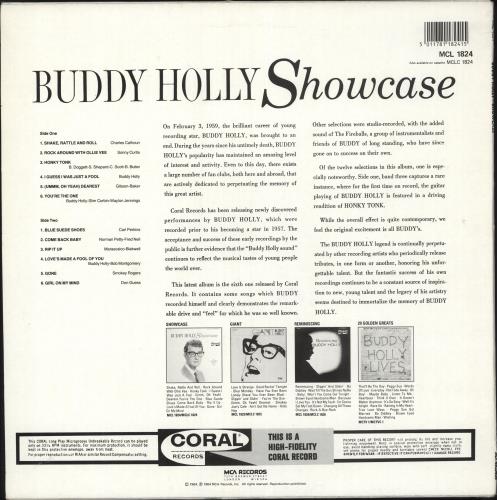Buddy Holly Showcase vinyl LP album (LP record) UK BDHLPSH735881