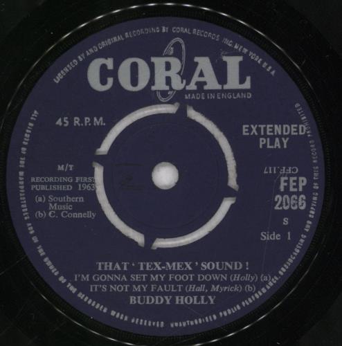 Buddy Holly That 'Tex-Mex' Sound 7" vinyl single (7 inch record / 45) UK BDH07TH773140