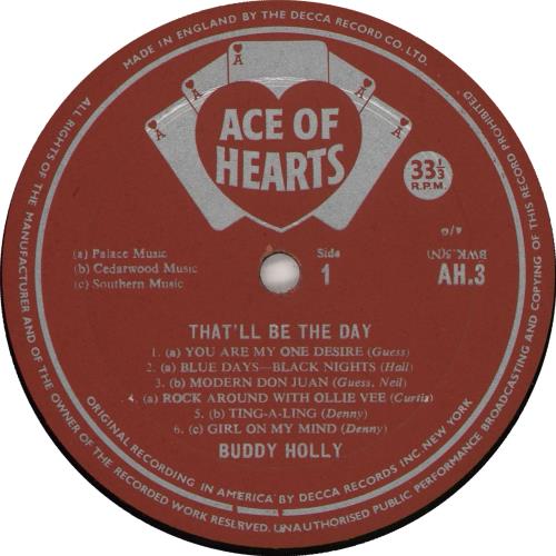 Buddy Holly That'll Be The Day - 1st vinyl LP album (LP record) UK BDHLPTH90161