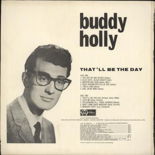 Buddy Holly That'll Be The Day - 1st vinyl LP album (LP record) UK BDHLPTH90161